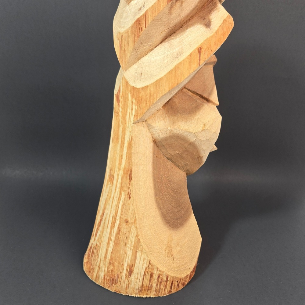 Vintage Winston Nassau Bahamas Hand Carved Wood Bust Sculpture Turban  13.5" - Picture 11 of 14